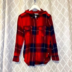 Long Sleeve Plaid with Hood